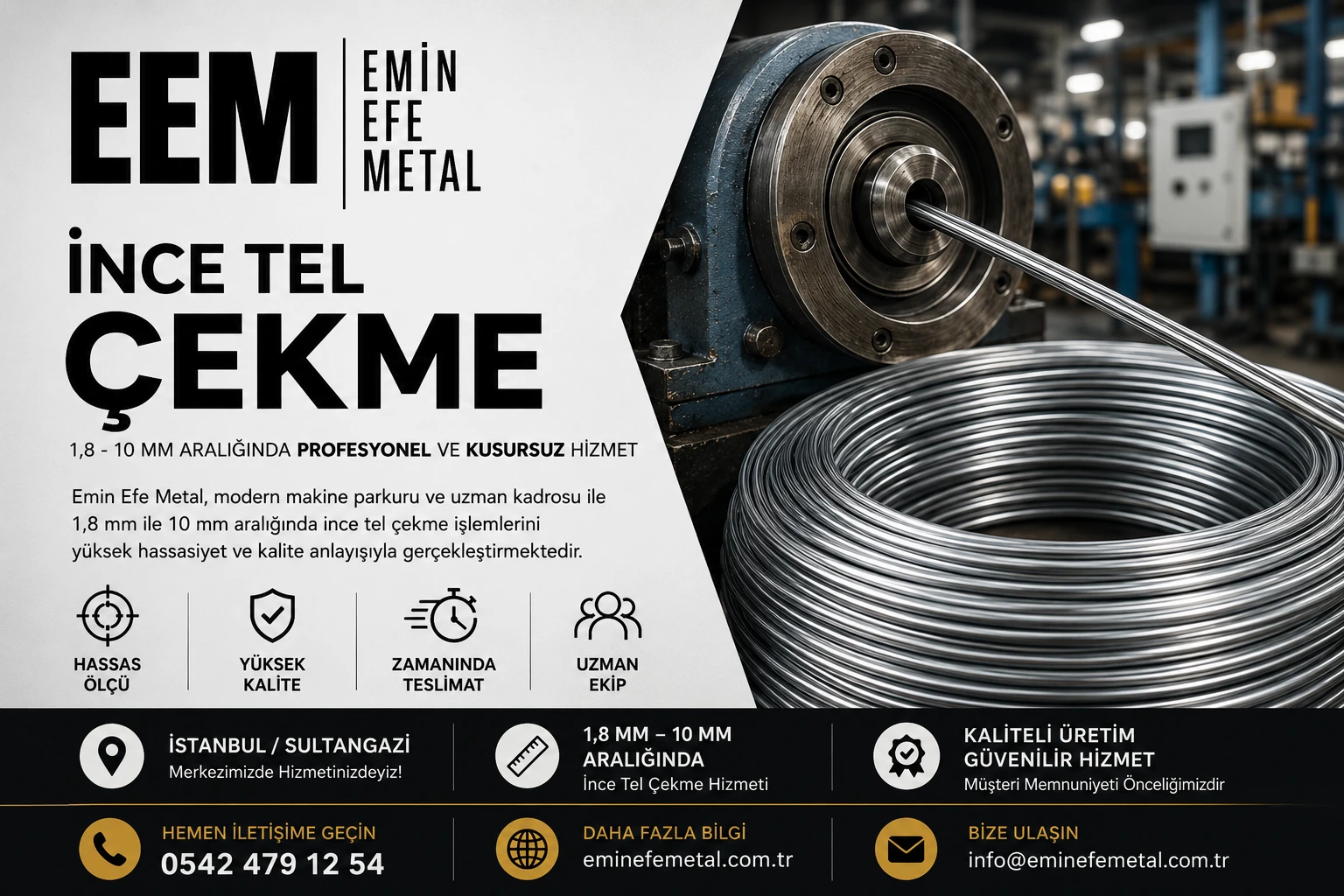 İnce Tel Çekme Sultangazi Emin Efe Metal